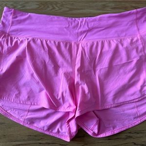 Women's Lululemon Speed Up MR Short 4" Lined Pink Sz 12